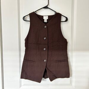 H&M Dark Brown Linen Vest